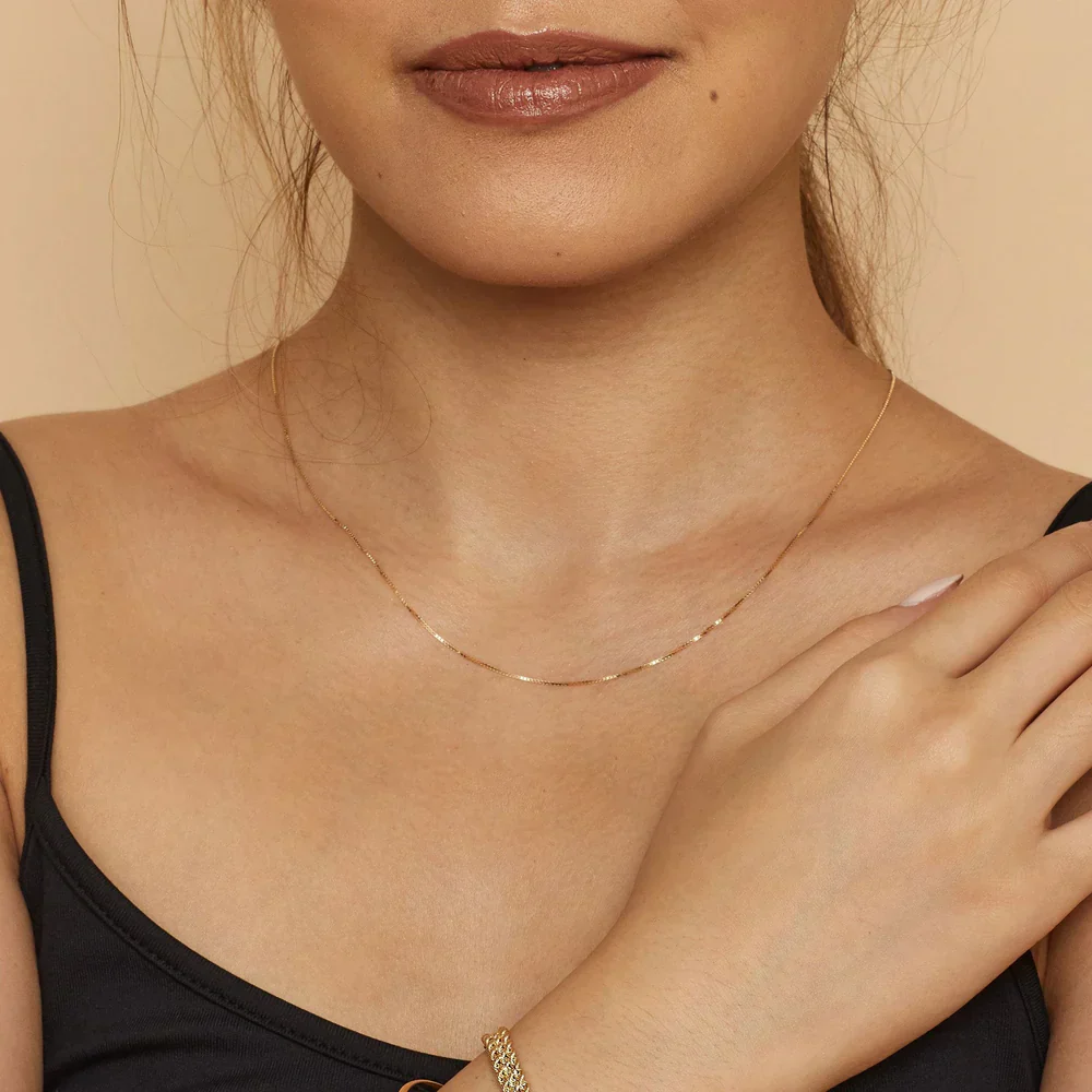 Bodega Box Necklace - White Gold - Image 4
