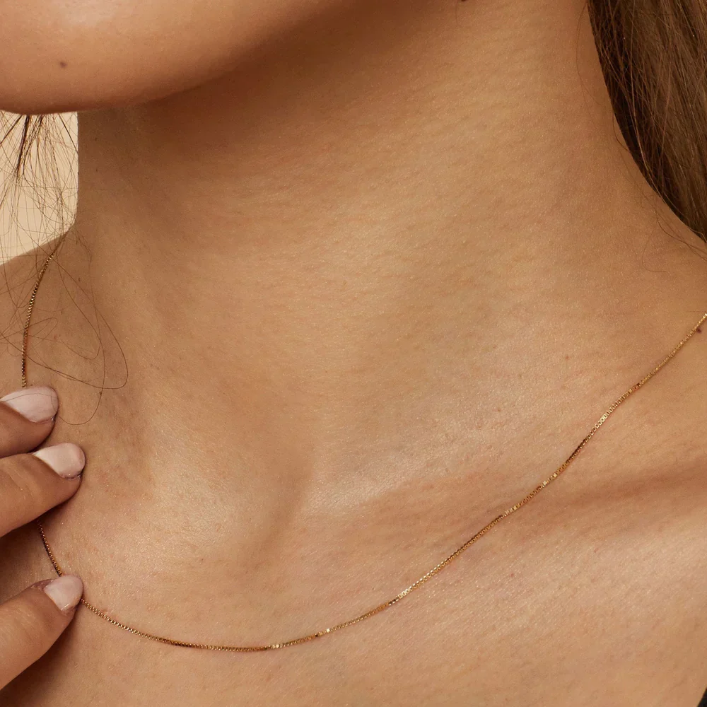 Bodega Box Necklace | White Gold - Image 3