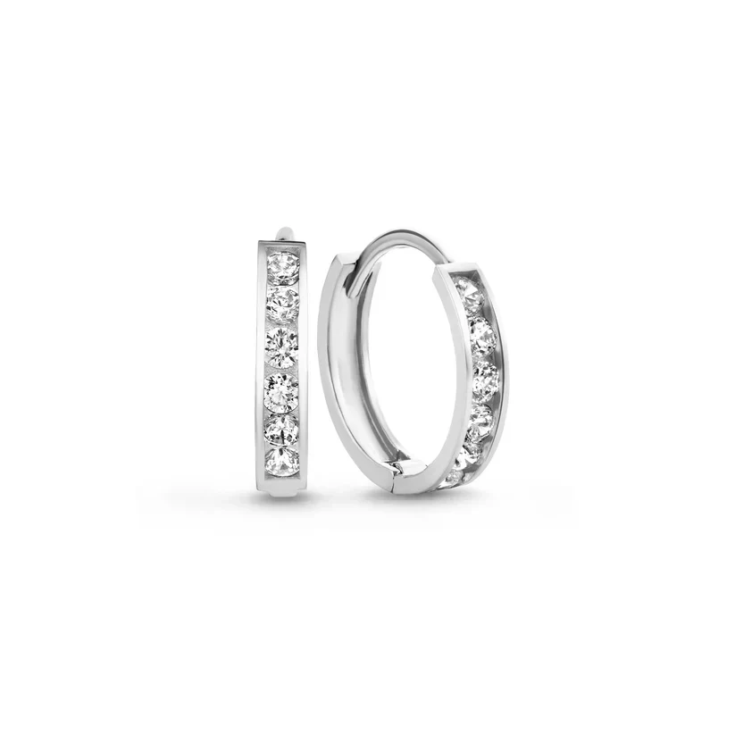 Dara Brillane Stone Earrings Set | White Gold - Image 6