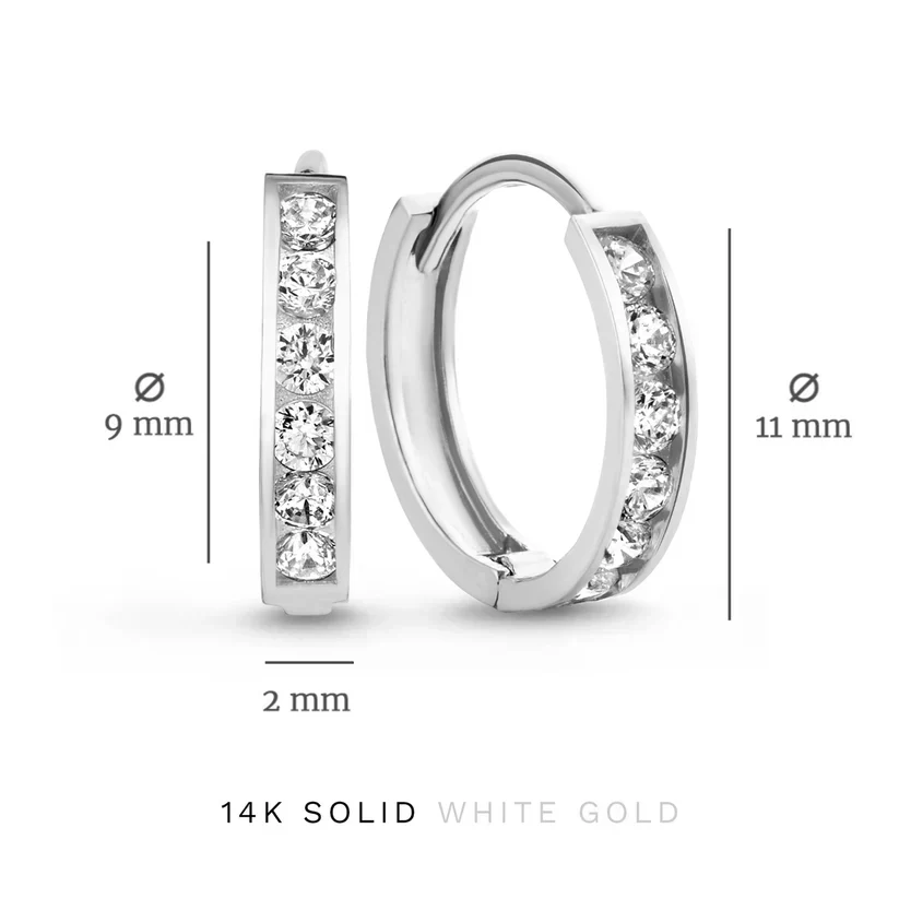 Dara Brillane Stone Earrings Set | White Gold - Image 8