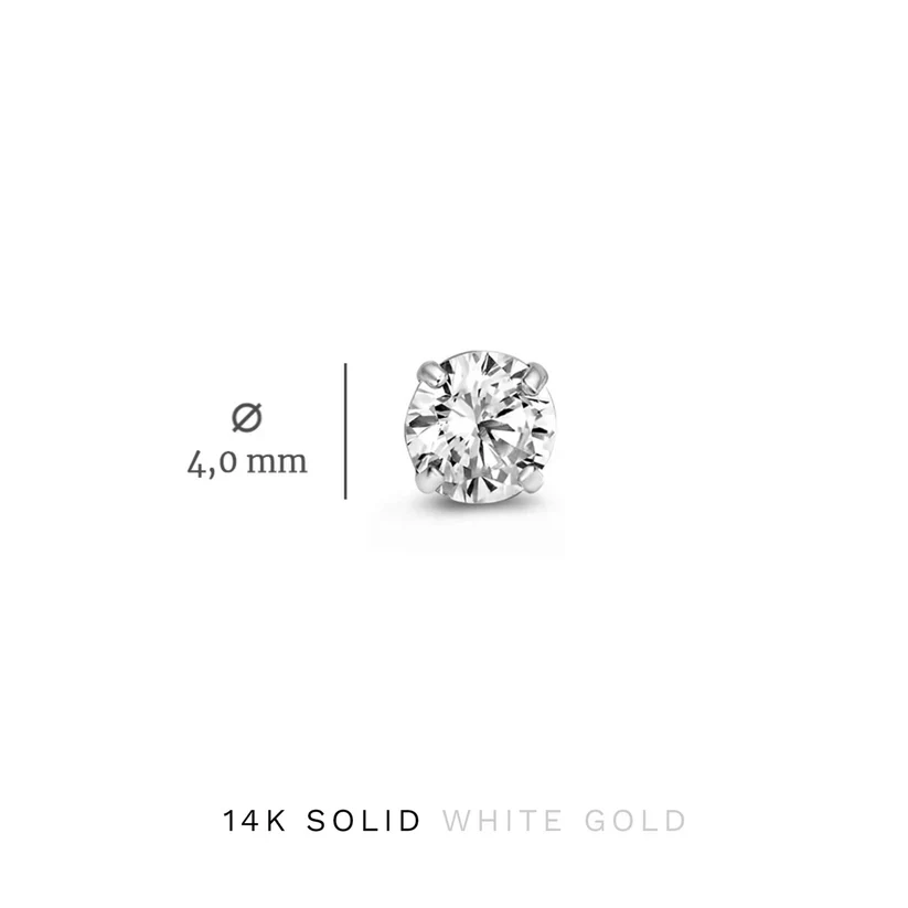 Dara Brillane Stone Earrings Set | White Gold - Image 9