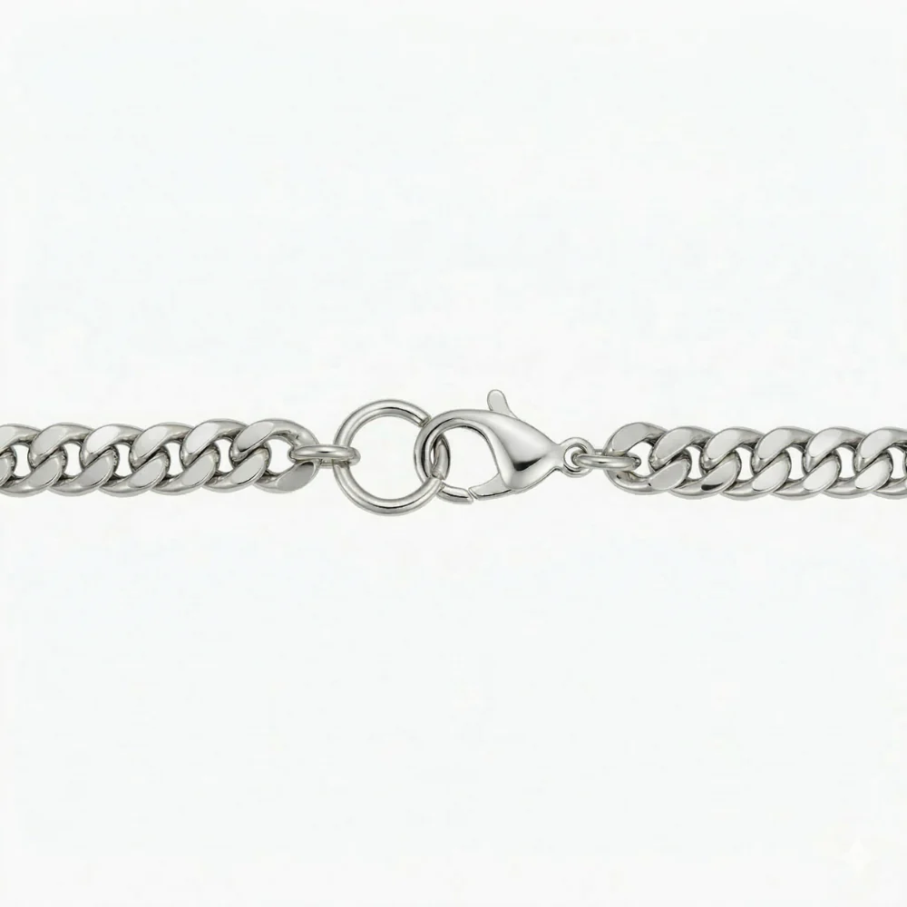 Estate Cuban Bracelet | White Gold - Image 5