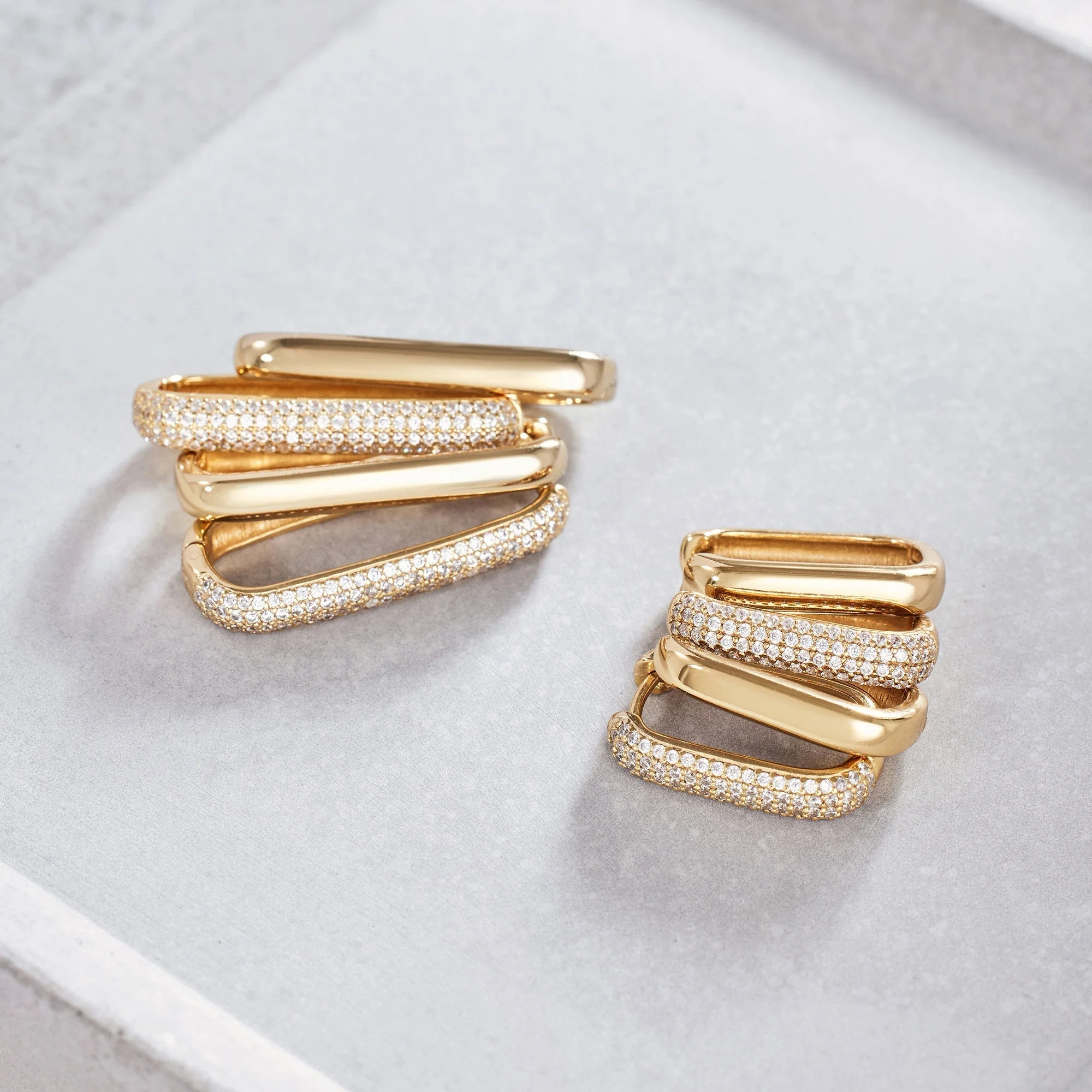 Icon Pavé Hoops | White Gold - Image 6
