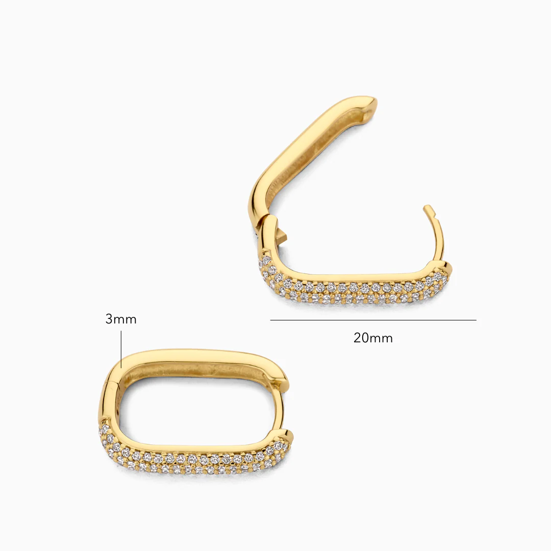Icon Pavé Hoops | White Gold - Image 7
