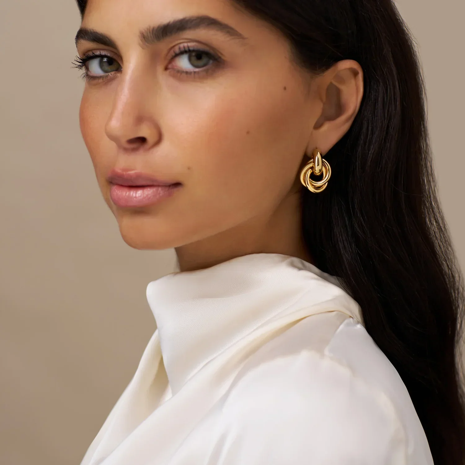 Statement Interlocking Earrings | Gold - Image 5
